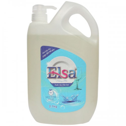 Nước rửa chén bát Elsa 2,1kg Không Mùi 