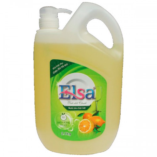 Nước rửa chén bát Elsa 2,1kg tinh chất chanh